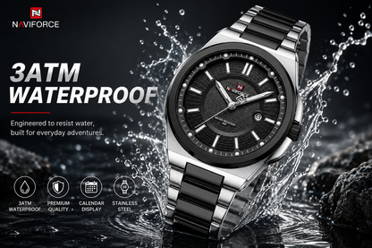 NAVIFORCE Premium Men's Watch | Stainless Steel | Japanese Quartz | Waterproof 30M